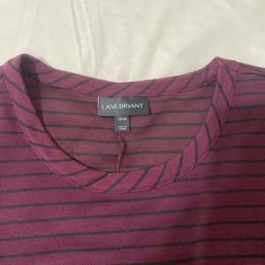 Lane Bryant Burgundy Striped dress size 22/24